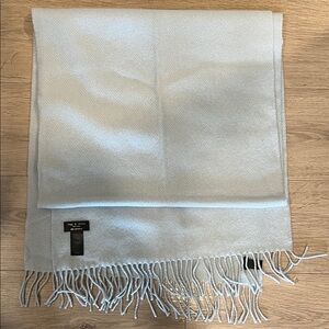 Rag & Bone Light Gray/Dusty Blue Cashmere Scarf